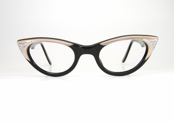 Vintage Pink Cat eye Glasses Sunglasses Eyeglasses Ornate