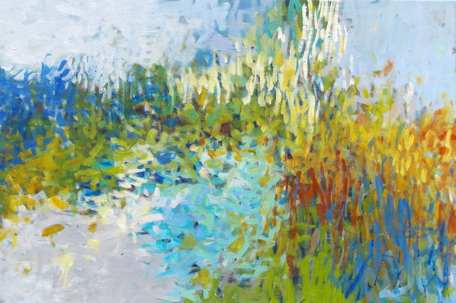 Abstract Impressionism Large Original Painting by JessicaTorrant