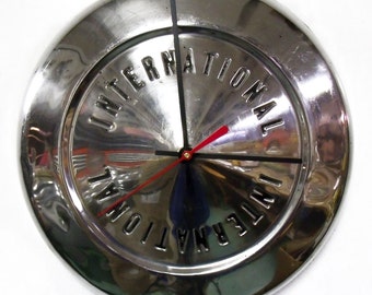 1969 - 1975 International Harvester Pickup Truck Hubcap Wall Clock - IH Truck - 1970 1971 1972 1973 1974