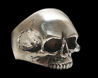 925 Solid Sterling Silver Keith Richards Skull Ring - ALL SIZES