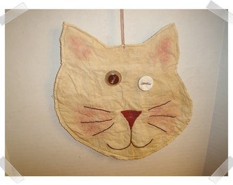 CAT Ornament/ Muslin Fabric /Handmade**