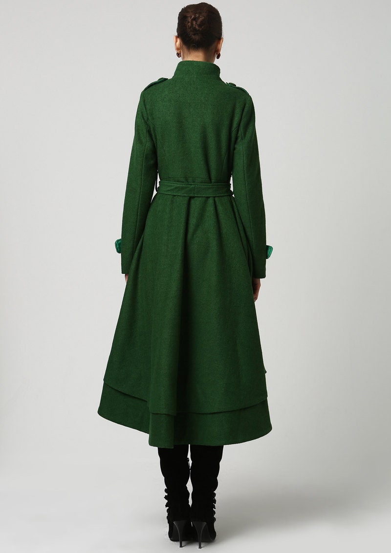 dark green coat pant