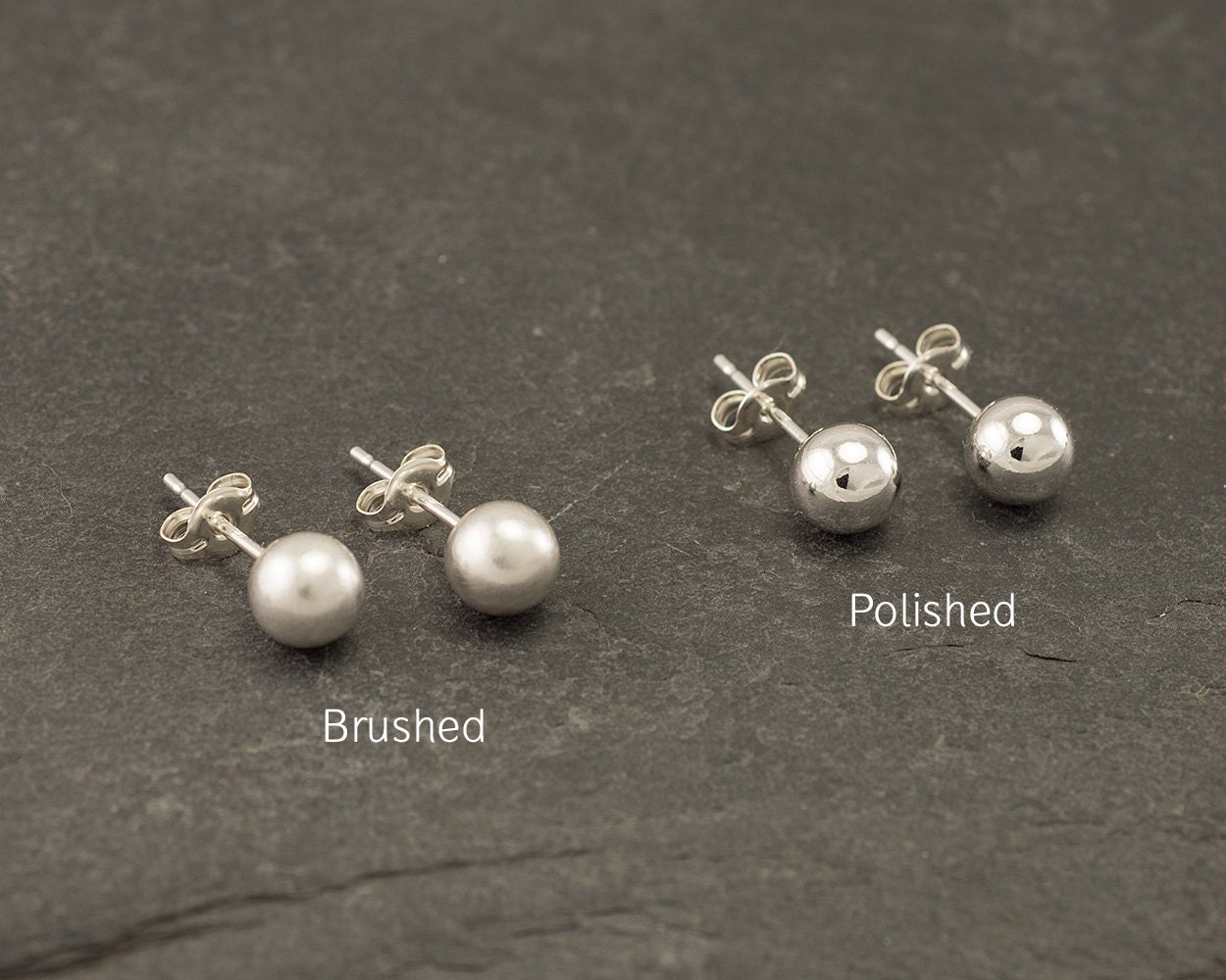 Silver Ball Stud Earrings Silver Ball Studs Silver Ball Earrings