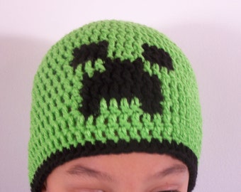 crochet pattern minecraft hat Size Pattern Crochet Type Creeping Game Mining Beanie Character Hat