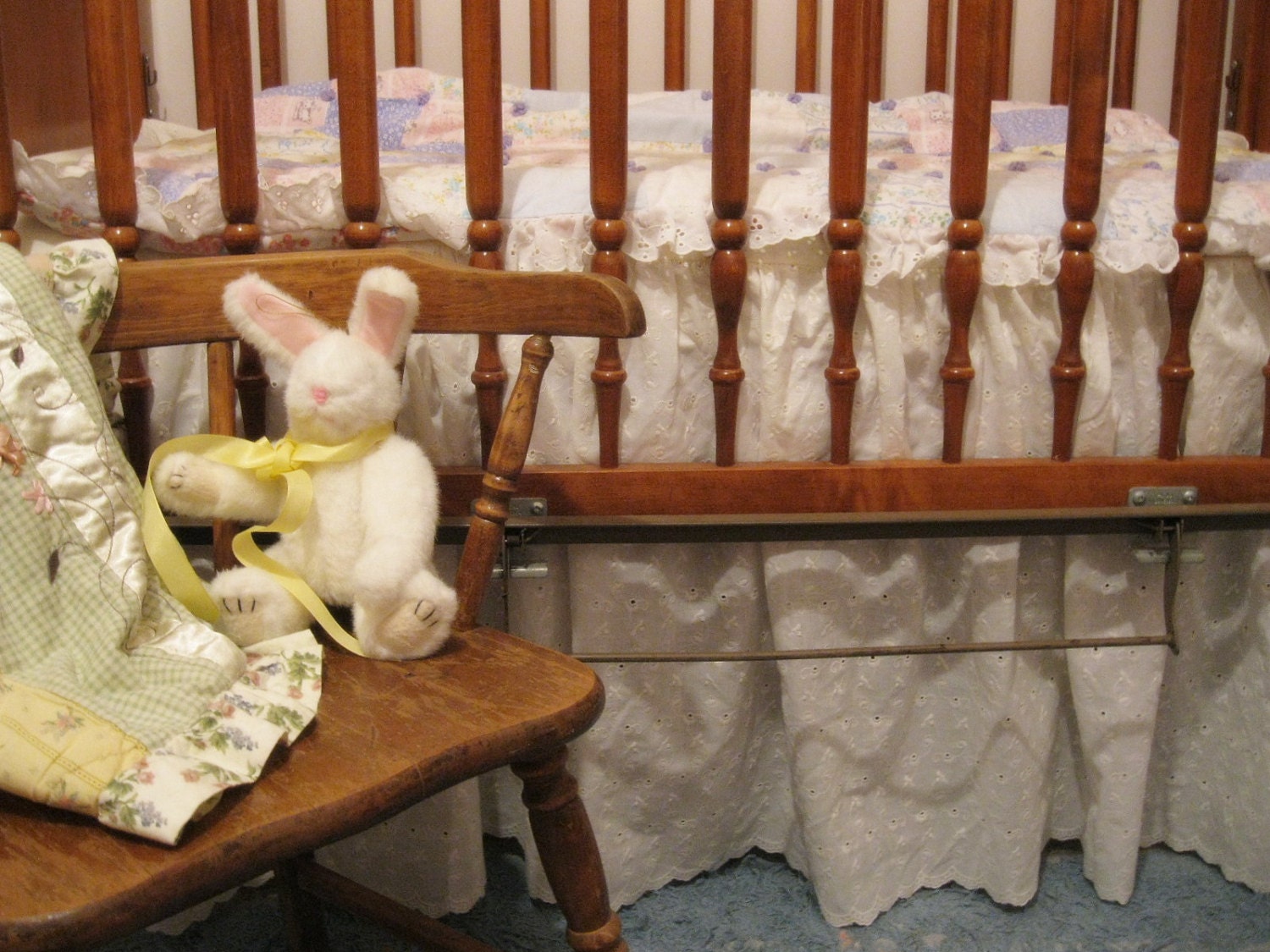 Crib Bedskirt Eyelet Crib Bedding Baby Nursery Bedding