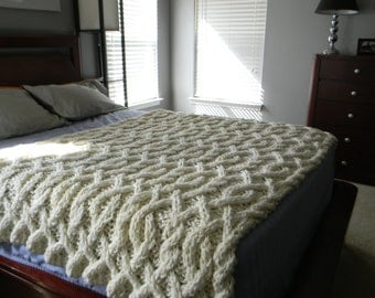 Big Chunky Cable Knit Blanket Pattern Only permission to