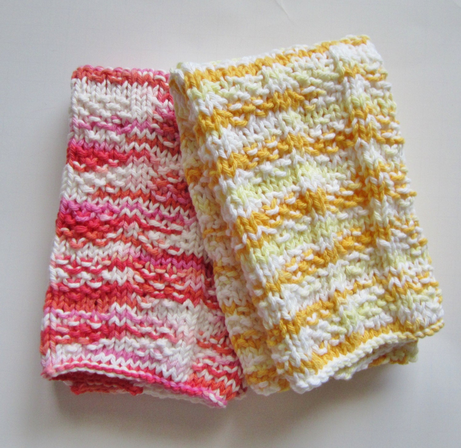 Knit Dishtowels Kitchen Towels Cotton Dishtowels Tea