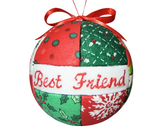 best friend handmade christmas ornament red and green ornament best friend handmade christmas ornament red and green ornament