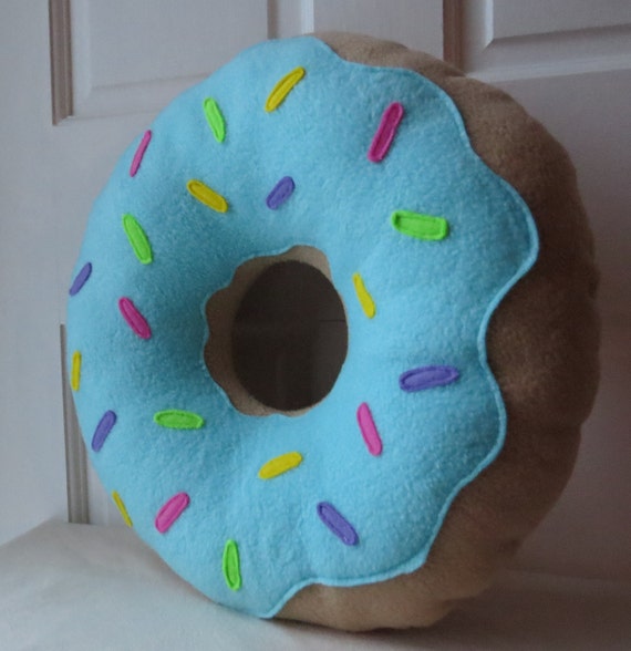 cat donut pillow