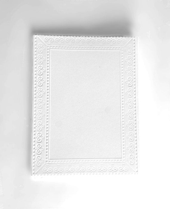 Embossed Cards Elegant Frame / Set of 12 / Card by GrammiesDrawers