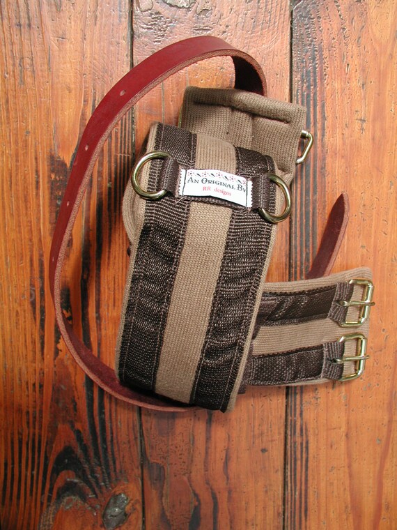 Equestrian Saddle Aussie Cinch with Leather Strap by rrdesigns561