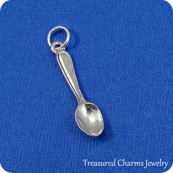 Spoon Charm Silver Spoon Charm for Necklace or by treasuredcharms