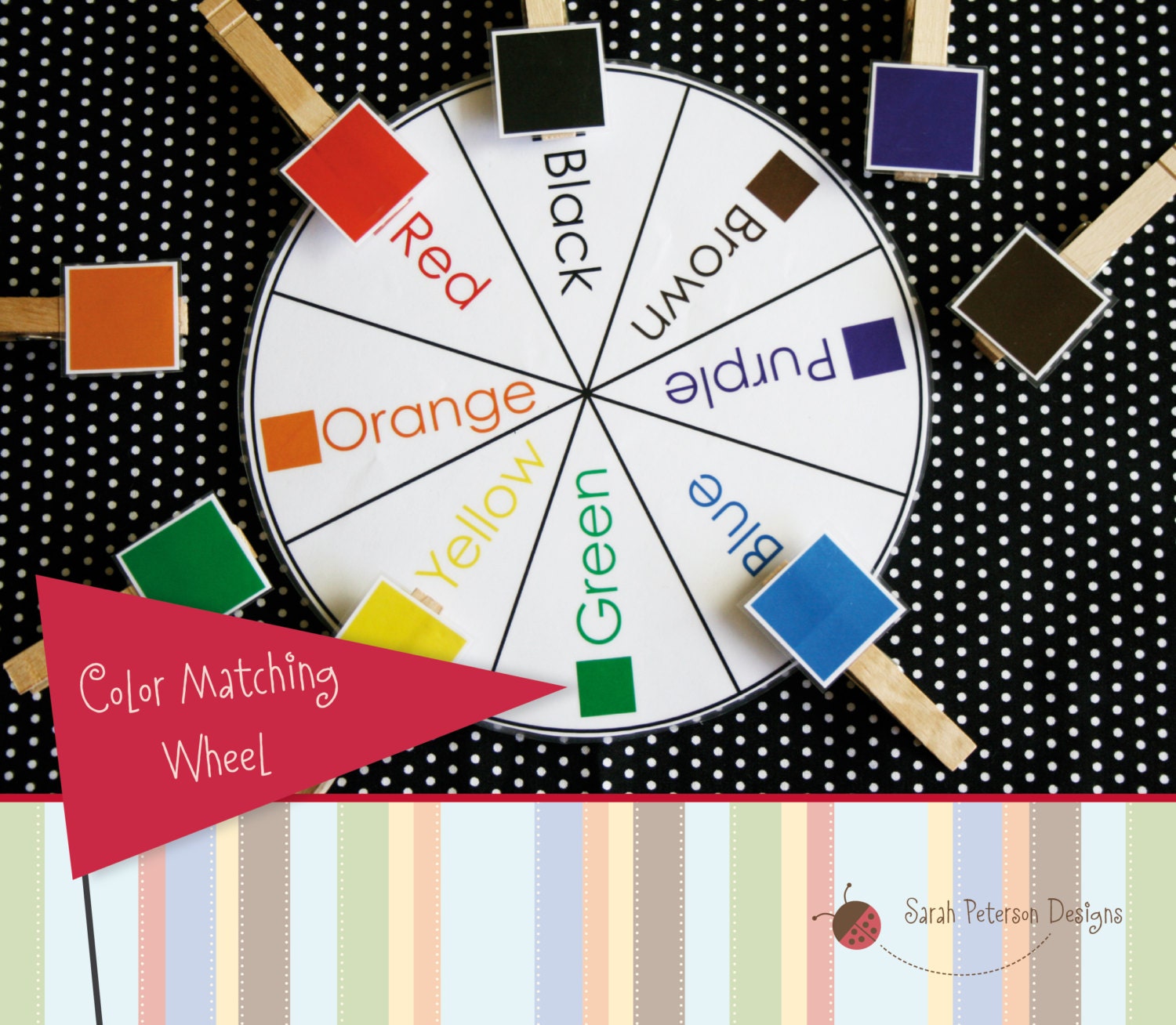 Color Matching Wheel Activity Instant Download Printable