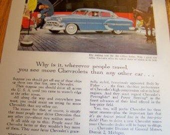 Chevy Chevrolet Bel Air 4 door sedan ad
