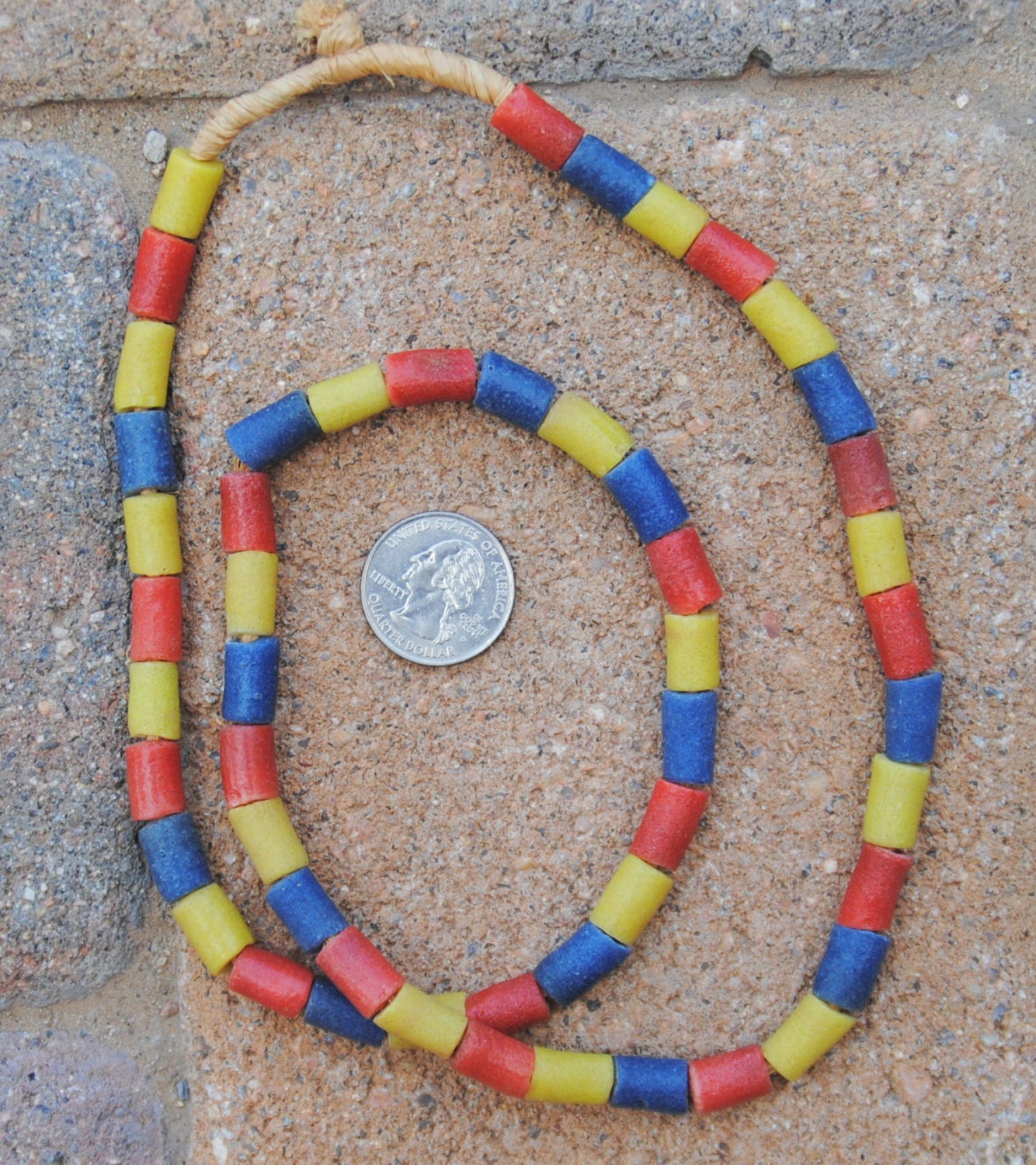 Sand Cast Beads Multicolored 5x7mm