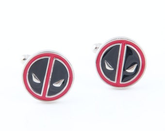 Cuff Link Deadpool Enamel Superhero Design Any Occasion Cufflink Gifts ...