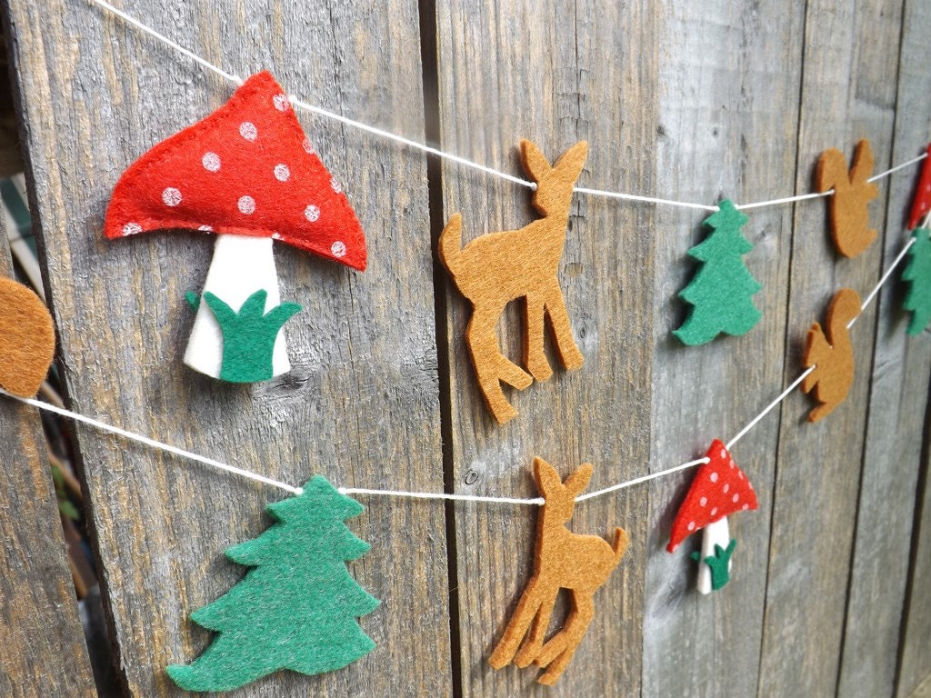Forest Friends Felt Garland Garland Woodland Garland