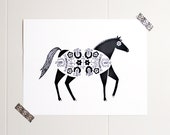 Folk Horse Print
