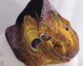Peacock Infinity Scarf, Circle Scarf, Women's Scarf, , Black Scarf, Purple Scarf, Gold Scarf Peacock Infinity Scarf, Circle Scarf, Women's Scarf, , Black Scarf, Purple Scarf, Gold Scarf