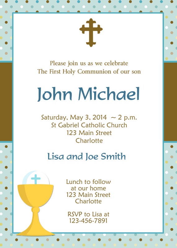 First Holy Communion Invitations For Boys 5