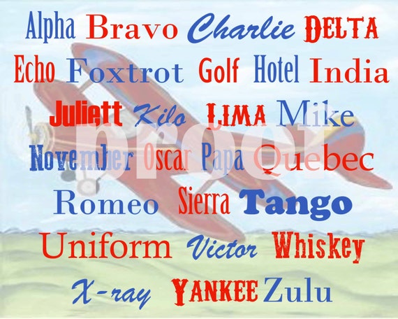 Alphabet ABC Name Printable Pilot Letters