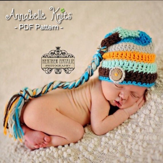 newborn hat pattern elf crochet Photo Download, PATTERN, Elf PDF Newborn Hat, CROCHET Prop instant