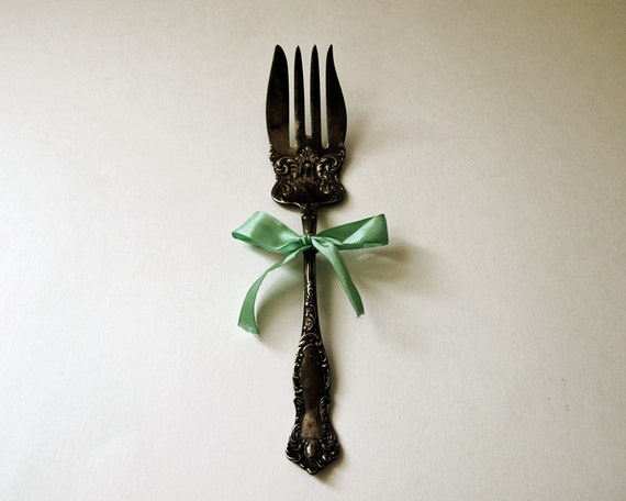 Antique Silver Serving Fork, For your Holiday Table
