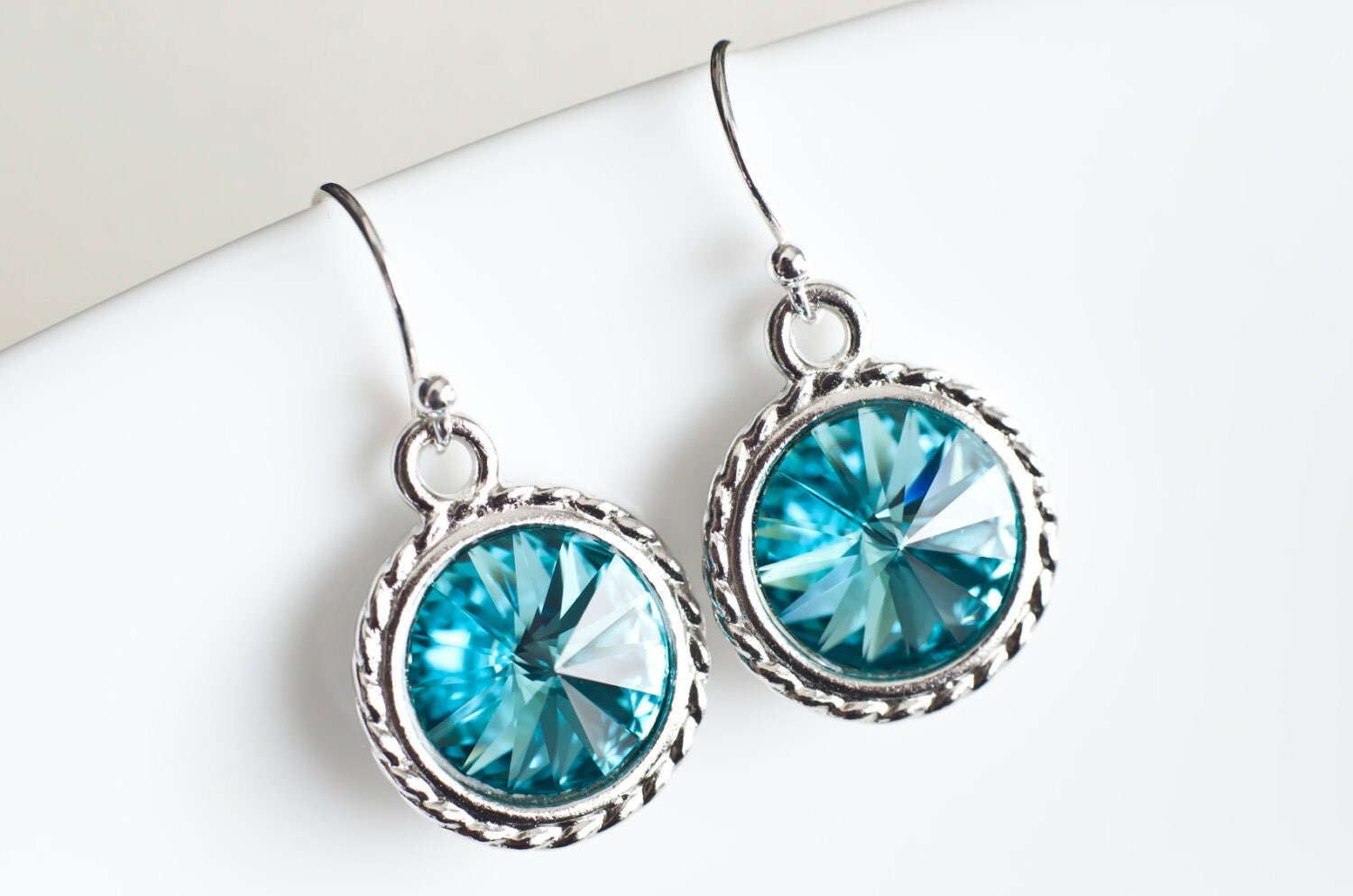 Light Turquoise Earrings Teal Blue Earrings Tiffany Blue