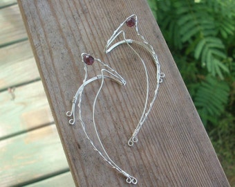 Elven Ear Cuffs. Silver Elf Ear Cuffs. Silver Elven Ear Cuffs. Personalized Ear Cuffs. Fairy Ear Cuffs. Fairy Ear Wraps. Elven Ear Wraps.