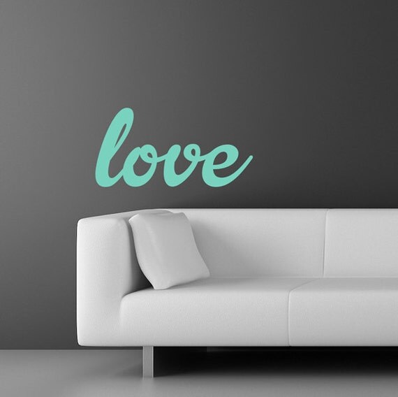 love wall decal wall words sticker modern script wall art