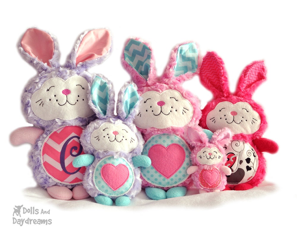 Download Bunny Rabbit Embroidery Machine ITH Pattern Easter Softie