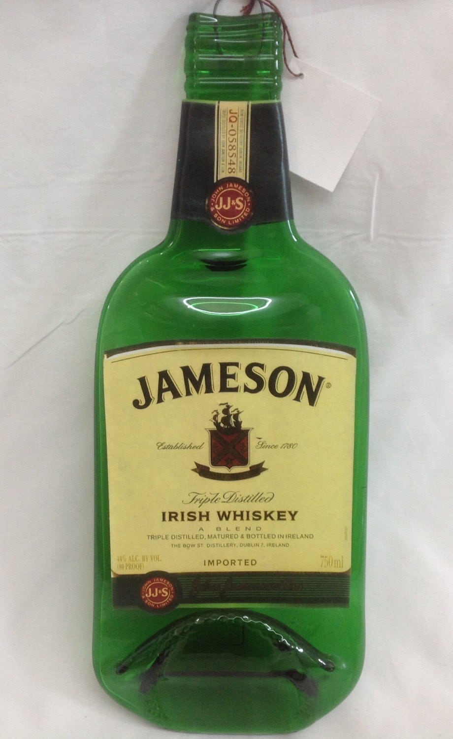 Fused flat Jameson Liquor bottles