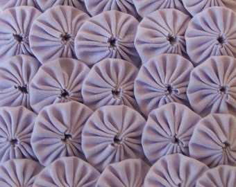 50 Pastel Lavender 1 inch Yo Yos Applique Quilt Pieces Scrapbooking Embellishments
