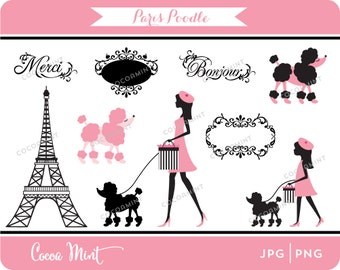 Clip Art Poodle Clip Art poodle clipart etsy paris clip art