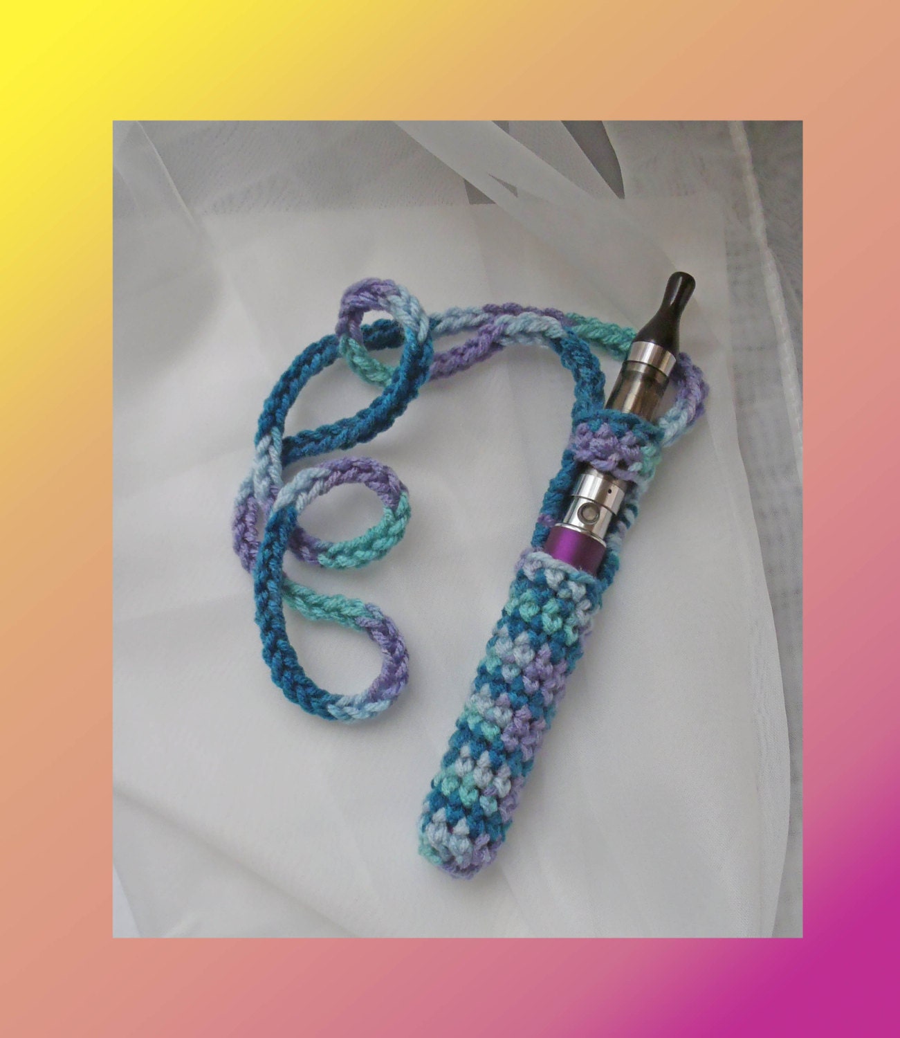 Crochet ego ecig electronic cigarette vaporizer holder