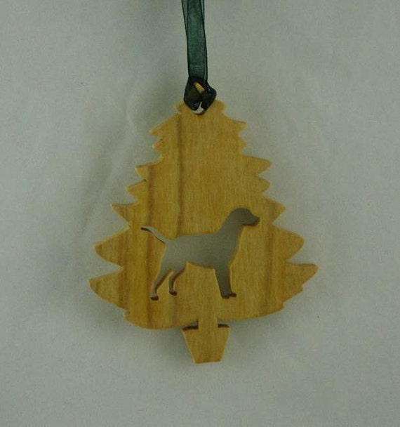 Labrador Retriever Christmas Tree Ornament Handmade From Poplar Wood Black Lab, Yellow Lab, Golden Lab, Chocolate Lab