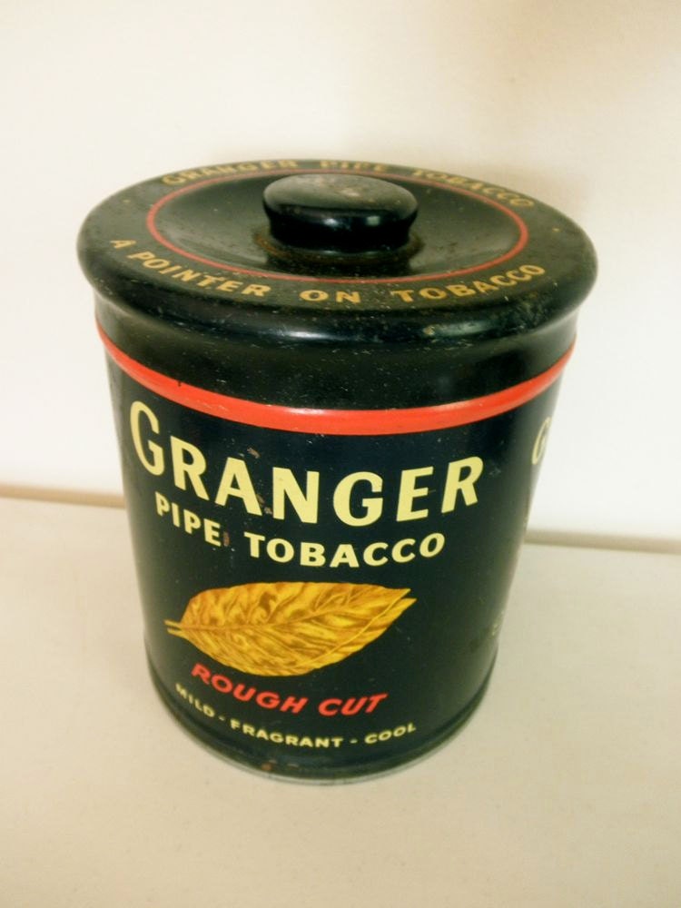 1920s GRANGER Pipe TOBACCO Humidor Collectible TIN // Rough