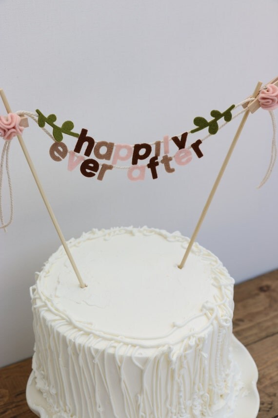 Wedding Cake Banner Wedding Cake Topper Wedding Cake