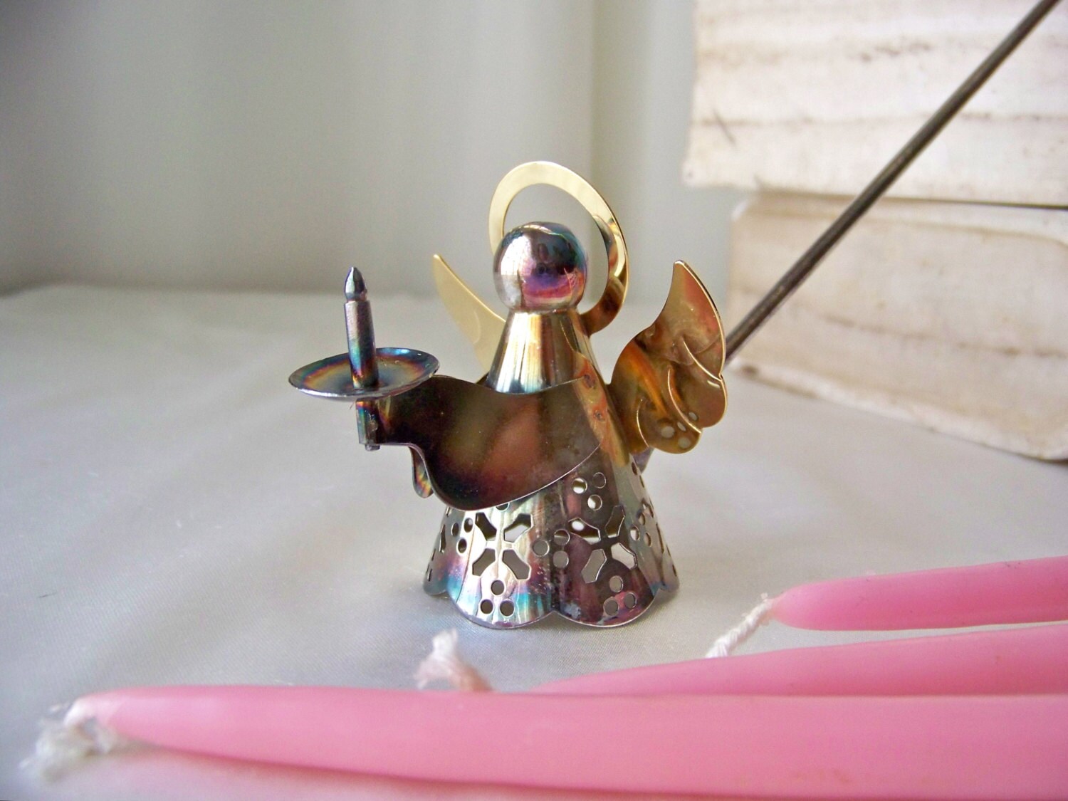 Vintage Candle Snuffer Angel Candle Snuffer Tin by CynthiasAttic