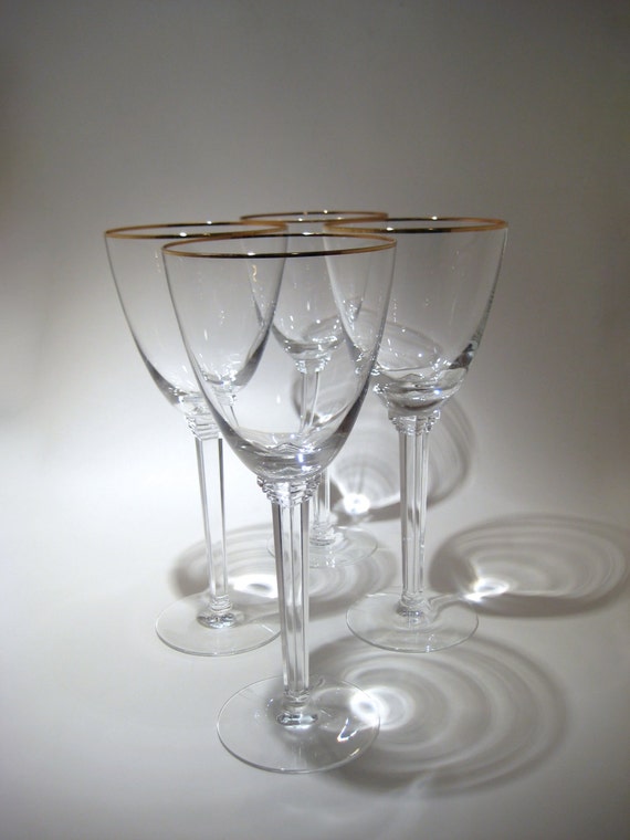 4 Lenox Gold Rimmed Glasses