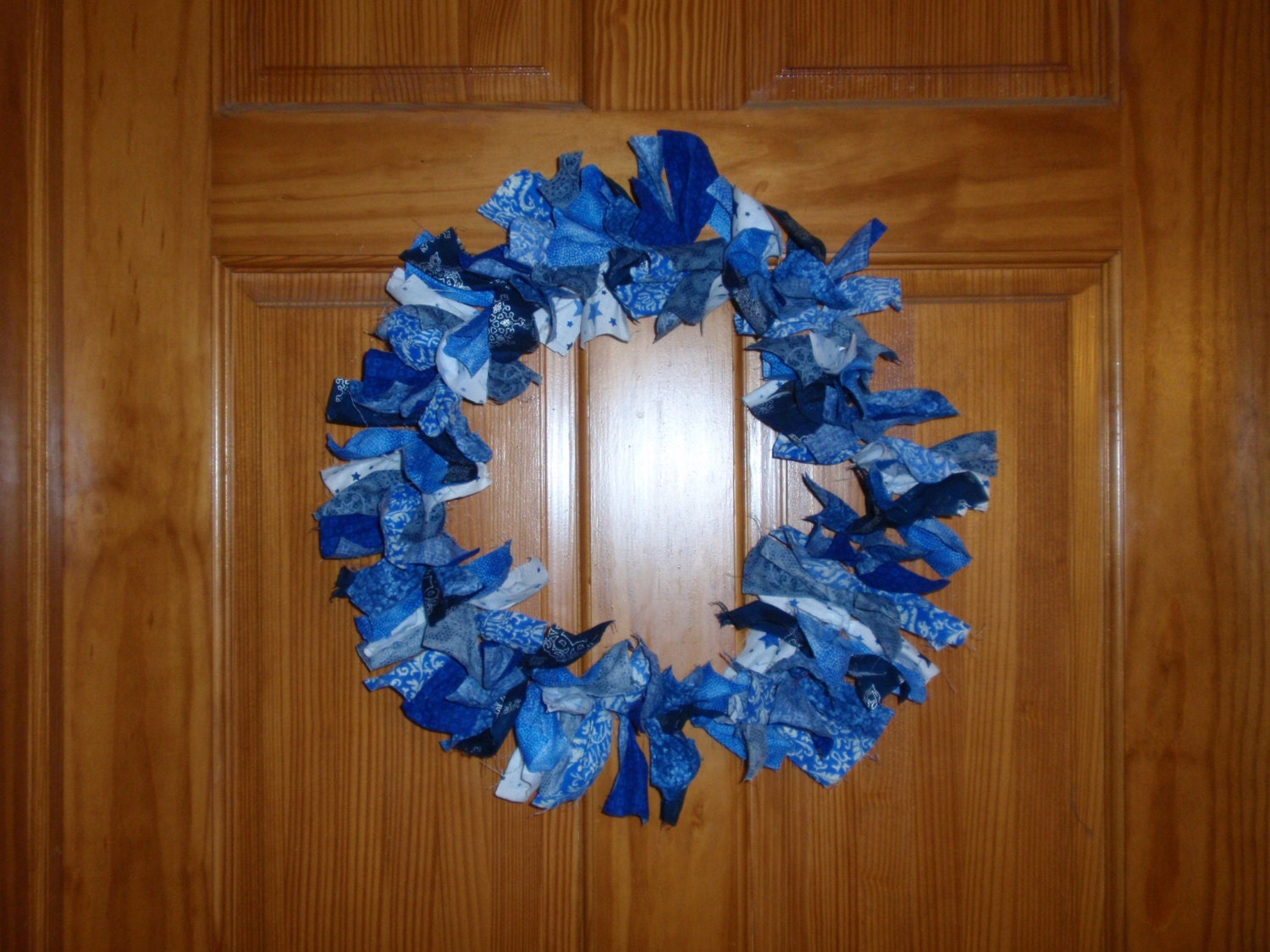 Winter Fabric Rag Wreath