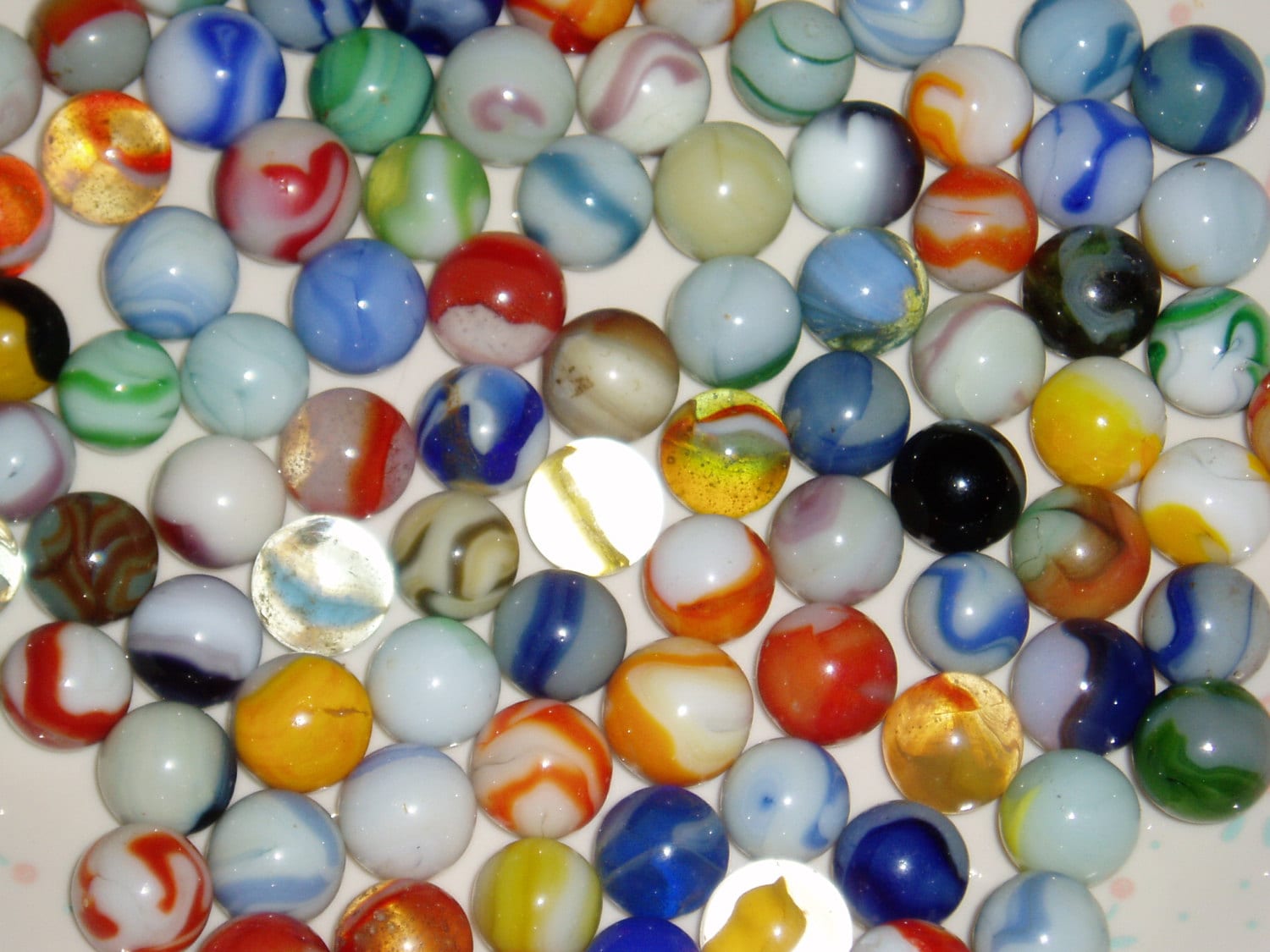 100 Antique Marbles 1920's1950's Peltier Akro