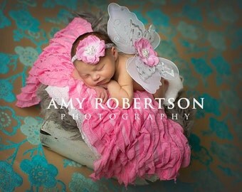 VINTAGE POSH Wing Set - Preemie through Toddler Sizes - Straps Can be Added for Older Babies and Girls