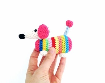 Crochet Wiener Dog Dachshund Pattern - Instant Download
