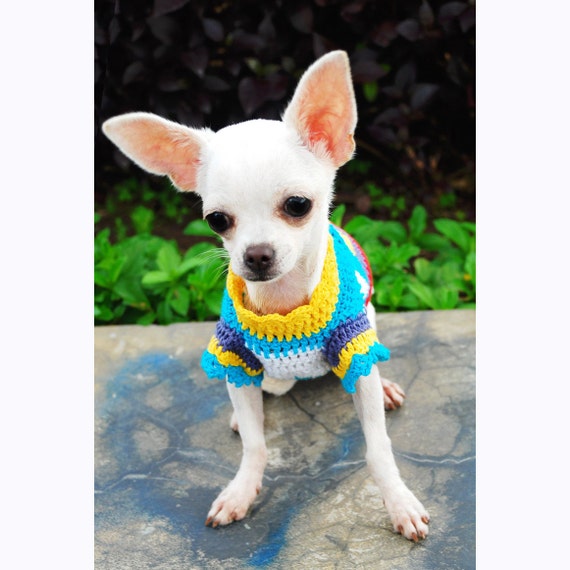 Teacup Dog Clothes Houndstooth Spring Colorful Pet Clothing
