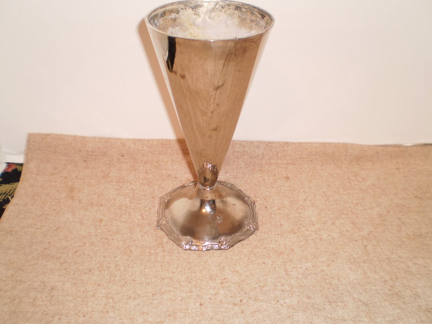 Silver plate Vintage Flower Holder/Vase Retro Victorian Shabby Chic Bohemian Elegant Haute Juice