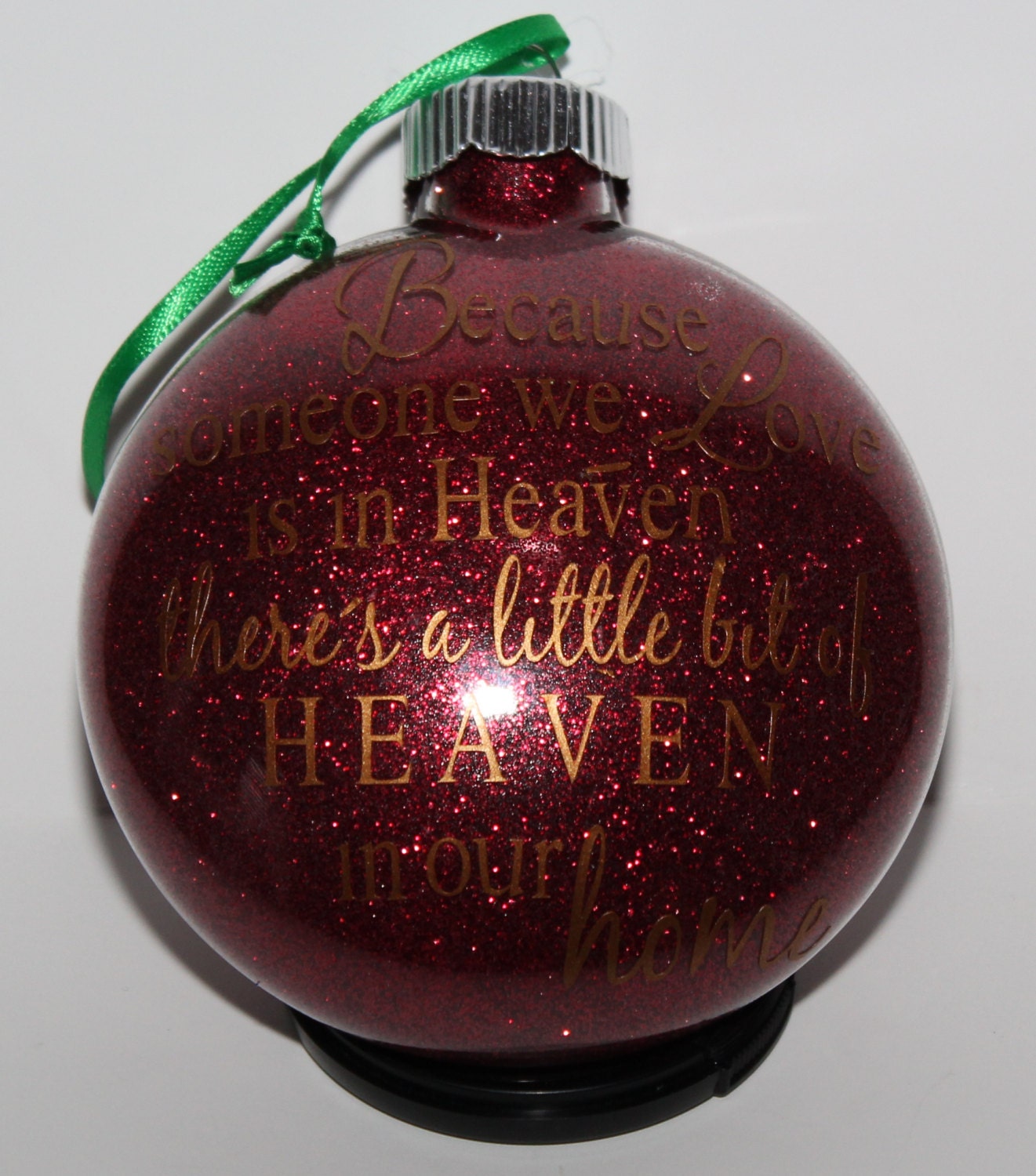 heaven red glitter glass christmas ornament by heaven red glitter glass christmas ornament by