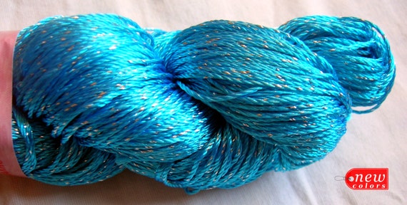 sparkle yarn metallic blue
