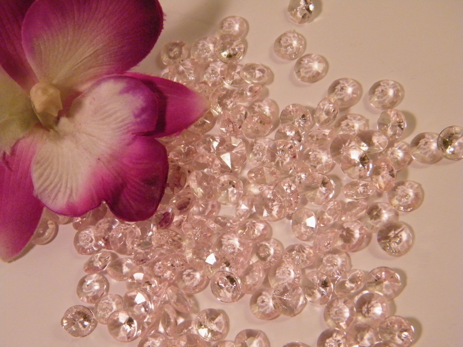 Blush Diamond Confetti // 1000 MICRO small Faux Diamonds