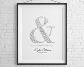 Ampersand Wedding Vows Customised Keepsake Print for Newlyweds & Anniversaries Il_170x135